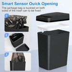 2-Pack Touchless Automatic Trash Cans with Motion Sensor – 2.2 & 4 Gallon
