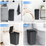 2-Pack Touchless Automatic Trash Cans with Motion Sensor – 2.2 & 4 Gallon