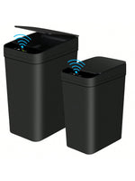 2-Pack Touchless Automatic Trash Cans with Motion Sensor – 2.2 & 4 Gallon