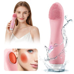 Electric Sonic Facial Cleansing Brush – Rechargeable Waterproof Silicone Face Scrubber
