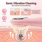 Electric Sonic Facial Cleansing Brush – Rechargeable Waterproof Silicone Face Scrubber