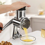 5-Blade Rotary Cheese Grater & Vegetable Slicer – Manual Hand Crank Kitchen Chopper