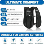 Lightweight Running Hydration Vest for Men & Women – Adjustable Reflective Chest Strap Backpack for Marathon