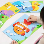 3D EVA Foam Sticker Set for Kids – 10-Piece Cartoon Animal DIY Art & Craft Stickers
