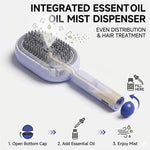 3-in-1 Rechargeable Hair Mist Brush – Scalp Massager & Detangling Comb