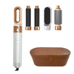 5-in-1 Hair Dryer & Styling Brush – Hot Air Comb, Curler & Straightener