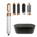 5-in-1 Hair Dryer & Styling Brush – Hot Air Comb, Curler & Straightener