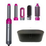 5-in-1 Hair Dryer & Styling Brush – Hot Air Comb, Curler & Straightener