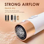 5-in-1 Hair Dryer & Styling Brush – Hot Air Comb, Curler & Straightener