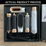 5-in-1 Hair Dryer & Styling Brush – Hot Air Comb, Curler & Straightener
