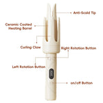 32mm Automatic Rotating Hair Curler – Tourmaline Ceramic Curling Iron with Digital Display