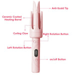 32mm Automatic Rotating Hair Curler – Tourmaline Ceramic Curling Iron with Digital Display