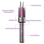 32mm Automatic Rotating Hair Curler – Tourmaline Ceramic Curling Iron with Digital Display