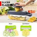 Multifunctional Vegetable Chopper – Food Slicer, Dicer, Grater & Cutter with Stainless Steel Blades