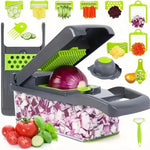 Multifunctional Vegetable Chopper – Food Slicer, Dicer, Grater & Cutter with Stainless Steel Blades